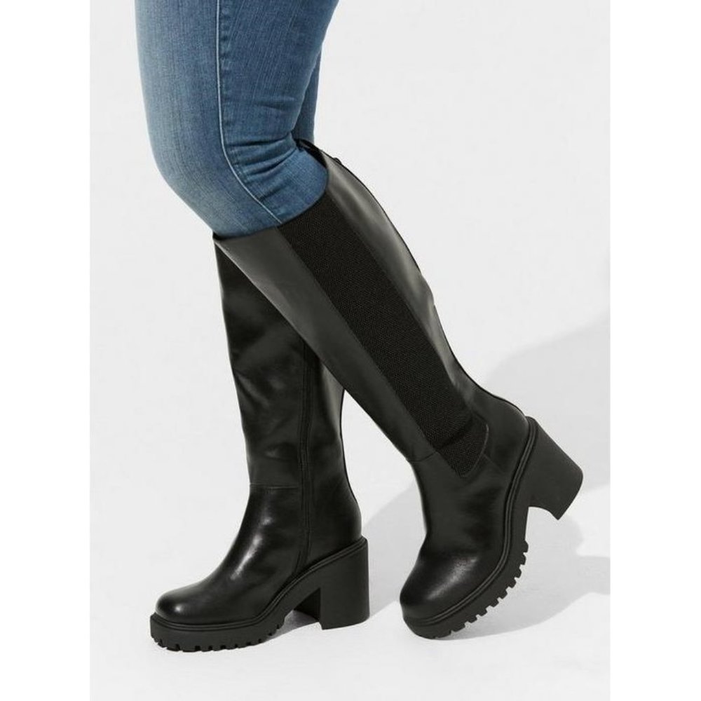 Lug Sole Chelsea Knee Boot (WW) *New*